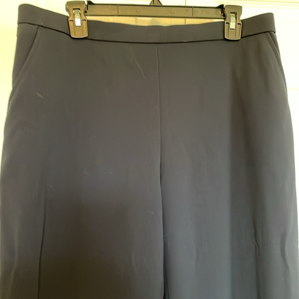 Women’s 14 Sag Harbor Navy Blue Stretch dress Pant pull on elastic waist pockets